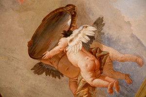 Venice, Ca' Rezzonico, Detail of a fresco by Giambattista Tiepolo Venice, Ca' Rezzonico, Detail of a fresco by Giambattista Tiepolo