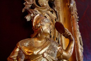 Ca' Rezzonico, detail of frame painting by Corradini, Venice Ca' Rezzonico, detail of frame painting by Corradini, Venice