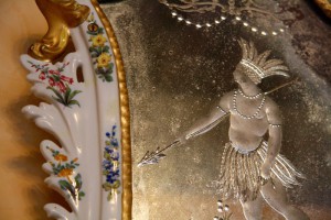 Venice, Ca' Rezzonico, Detail of a mirror Venice, Ca' Rezzonico, Detail of a mirror