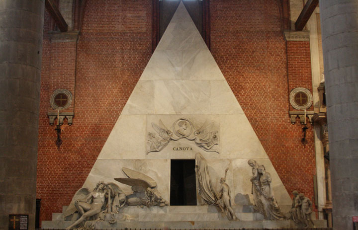 Tomb of Canova at the Frari church in Venice