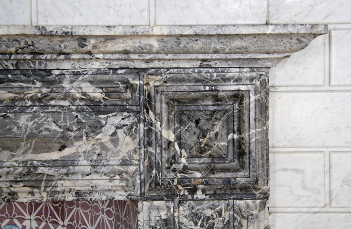 Venice, Grimani Palace, Fireplace in marble
