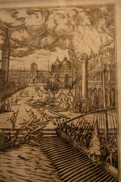 Venice, The doge's palace burning down in 1577