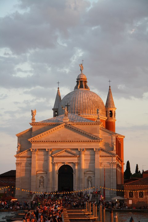Venice, Redentore church at sunset