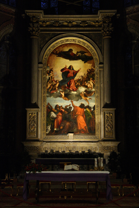 The Frari church, the Assumption of the Virgin Mary by Titian, Venice