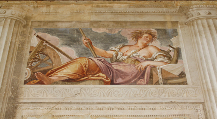 Villa Emo by Andrea Palladio, detail of the Allegory of Agriculture by Giambattista Zelotti