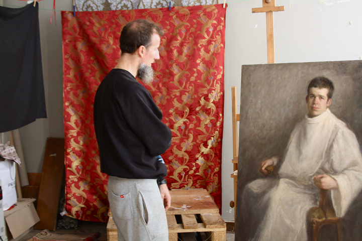 Leonardo D'Este in his studio in Burano