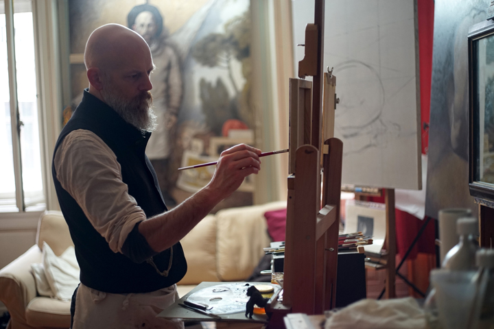 David Dalla Venezia in his atelier