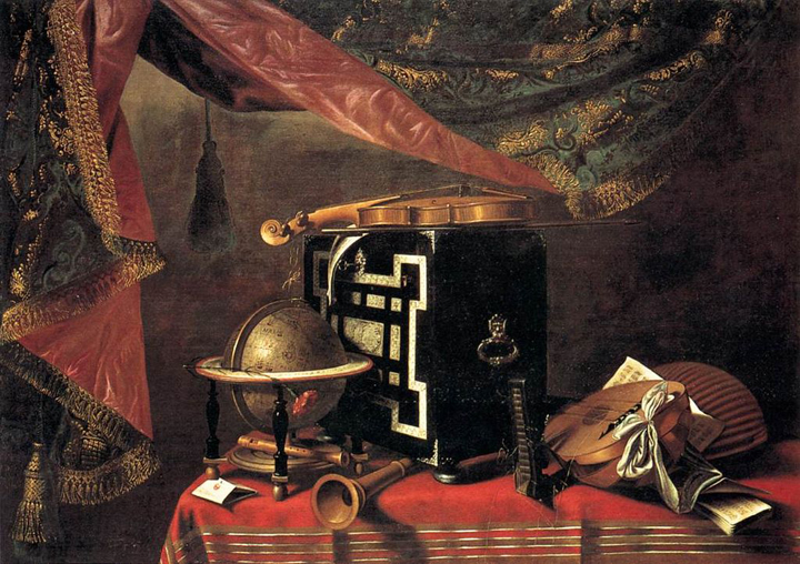 Evaristo Baschenis, Still life with Instruments, Bergamo Pinacoteca Accademia Carrara, ca. 1660
