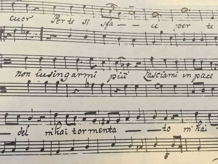 Boat songs music scores, Venice, 1740s