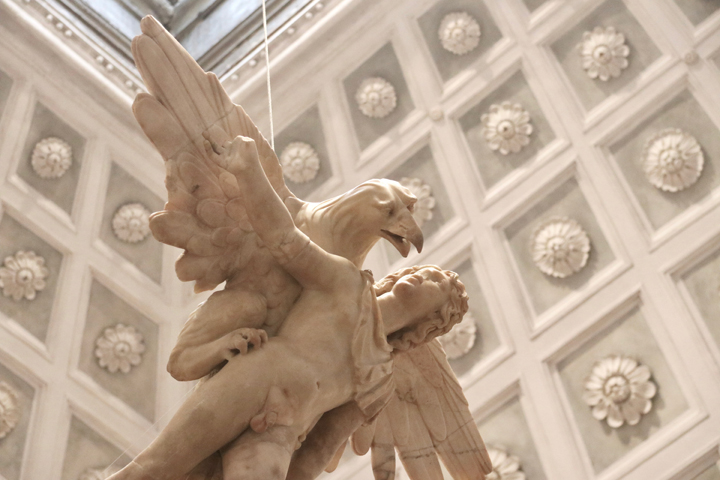 The Abduction of Ganymede in the Tribuna at the Domus Grimani, AD 190-200 with strong restoration dating back to the middle of the 1500s, National Archeological Museum, Venice now in Domus Grimani